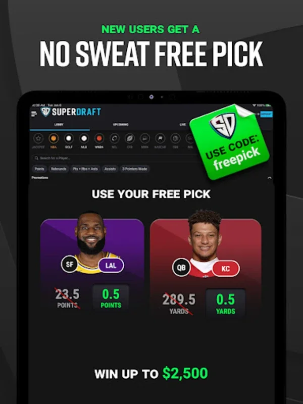 SuperDraft Fantasy Sports for Android: Win Big with Jackpots