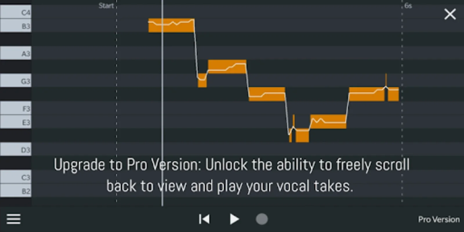 Nail the Pitch - Vocal Pitch Monitor for Android - No Downloading Needed