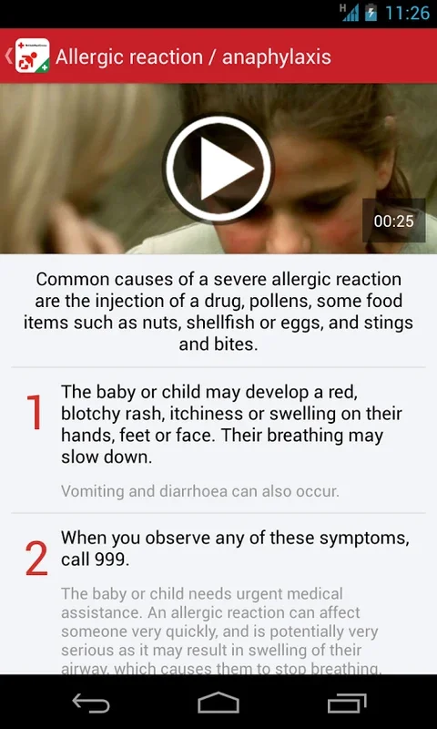 Baby & Child First Aid for Android - Essential Emergency App