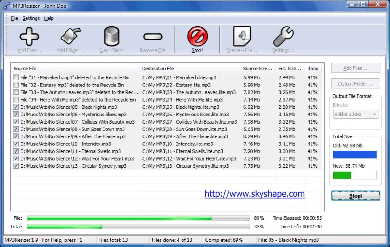 Mp3Resizer for Windows - Compress and Store More MP3s