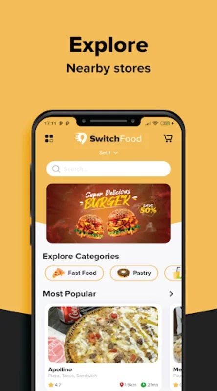 Switch Food for Android - Local Food Delivery in Setif