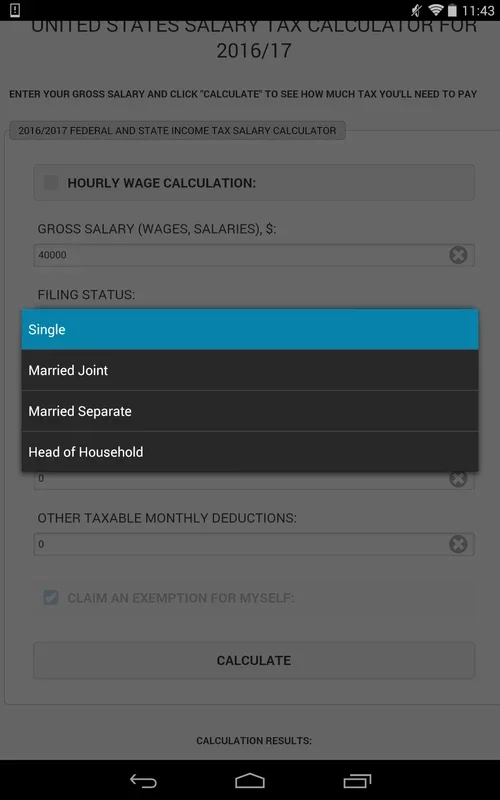 US Salary Tax Calculator for Android - No Downloading Needed