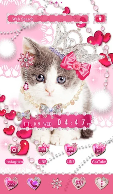 Princess Kitty Theme +HOME for Android: Charming Experience