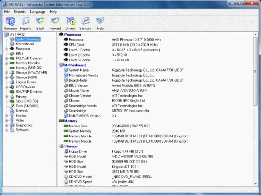 ASTRA32 Advanced System Info for Windows: Comprehensive PC Hardware Details