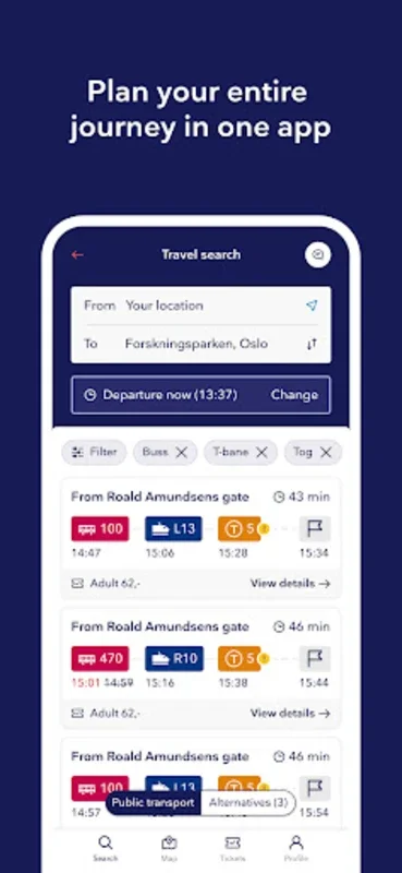 Entur for Android: Simplify Norwegian Public Transport