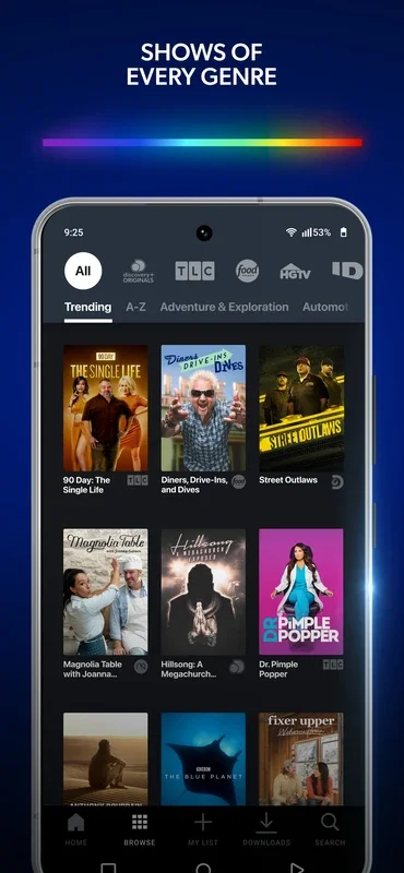 discovery+ for Android: Diverse Entertainment Hub