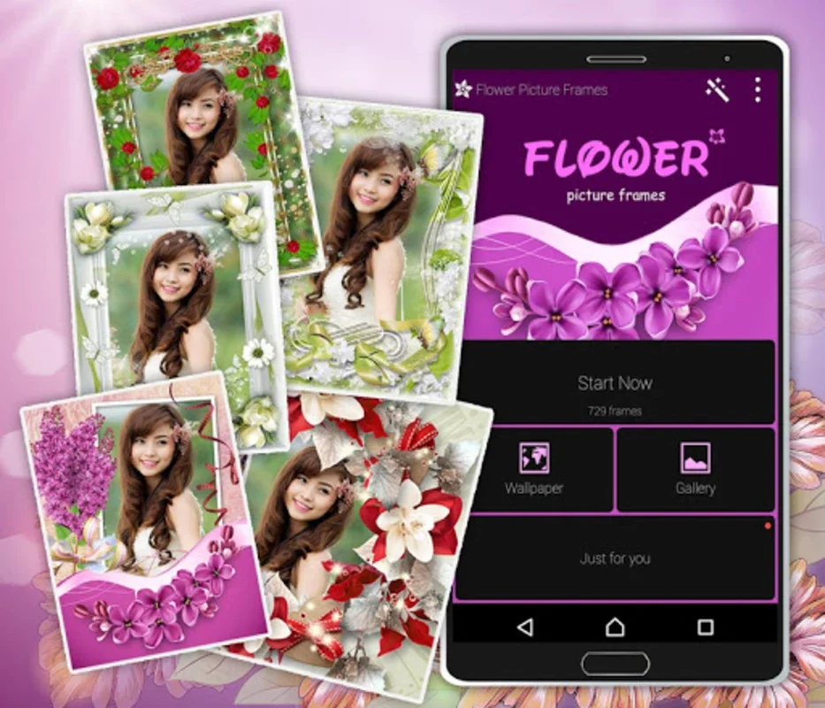 Flower Picture Frames for Android - Enhance Photos