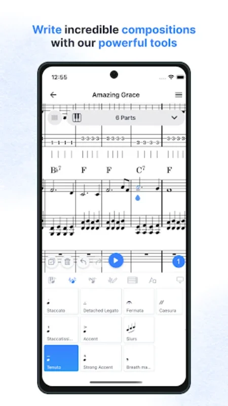 Flat: Music Score & Tab Editor for Android - Ideal for Music Creation