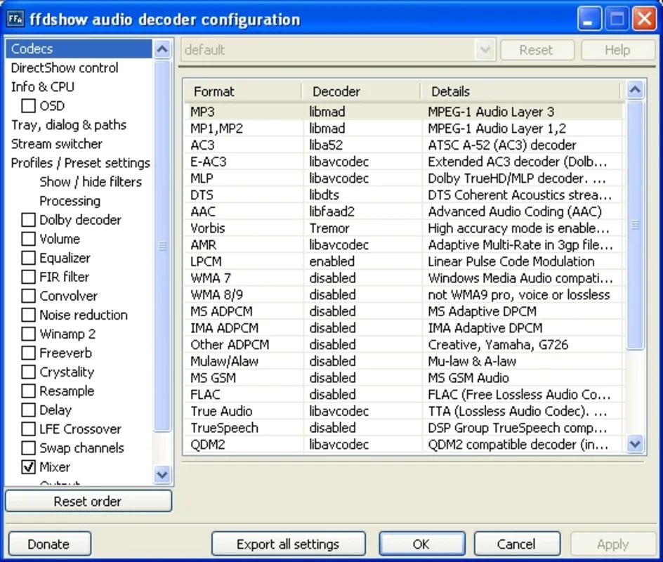 FFDShow for Windows - A Comprehensive Video Decoder