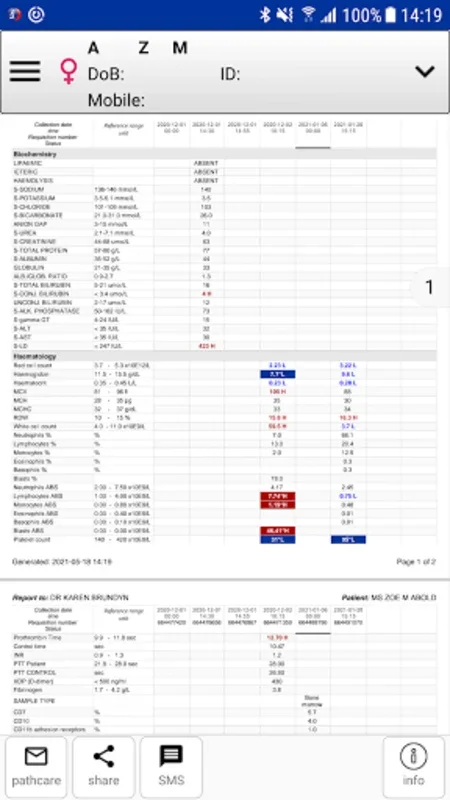 PathCare V3 for Android - Access Patient Data on the Go