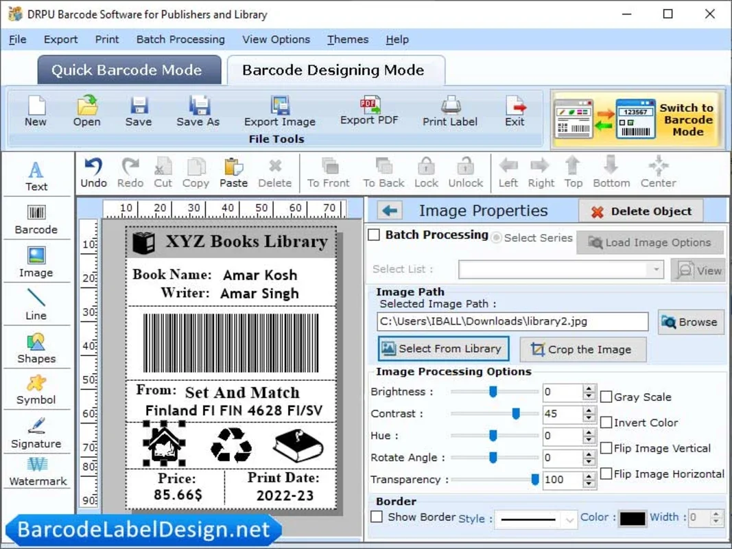 Library Barcode Design for Windows - Efficient Coupon Generator