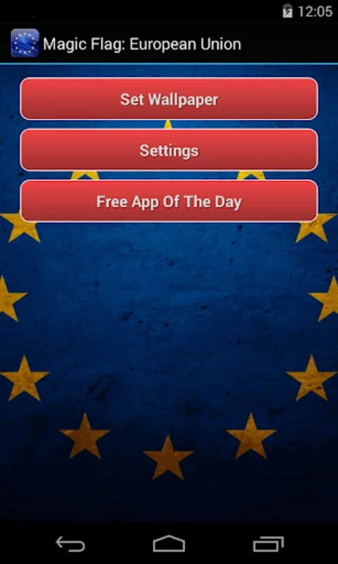 Flag of European Union for Android - Interactive Live Wallpaper