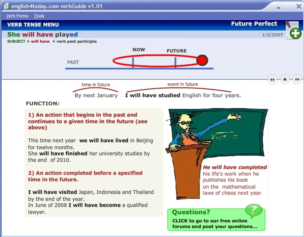 Quick Guide To English Verbs for Windows - Master Verb Tenses