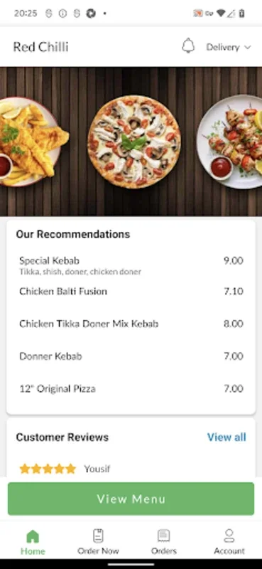 Red Chilli for Android - Order Nottingham's Meals Easily