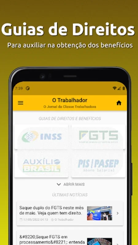 O Trabalhador for Android: Labor Rights and Benefits Guide