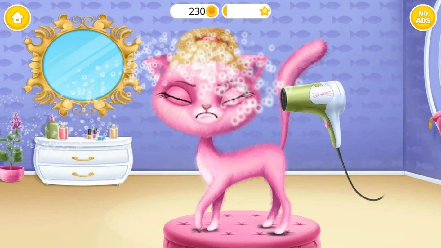 Cat Hair Salon Birthday Party on Android: Groom Kittens for a Party