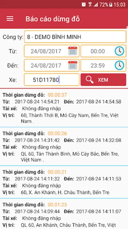 Bình Minh GPS for Android: Real-Time Vehicle Monitoring