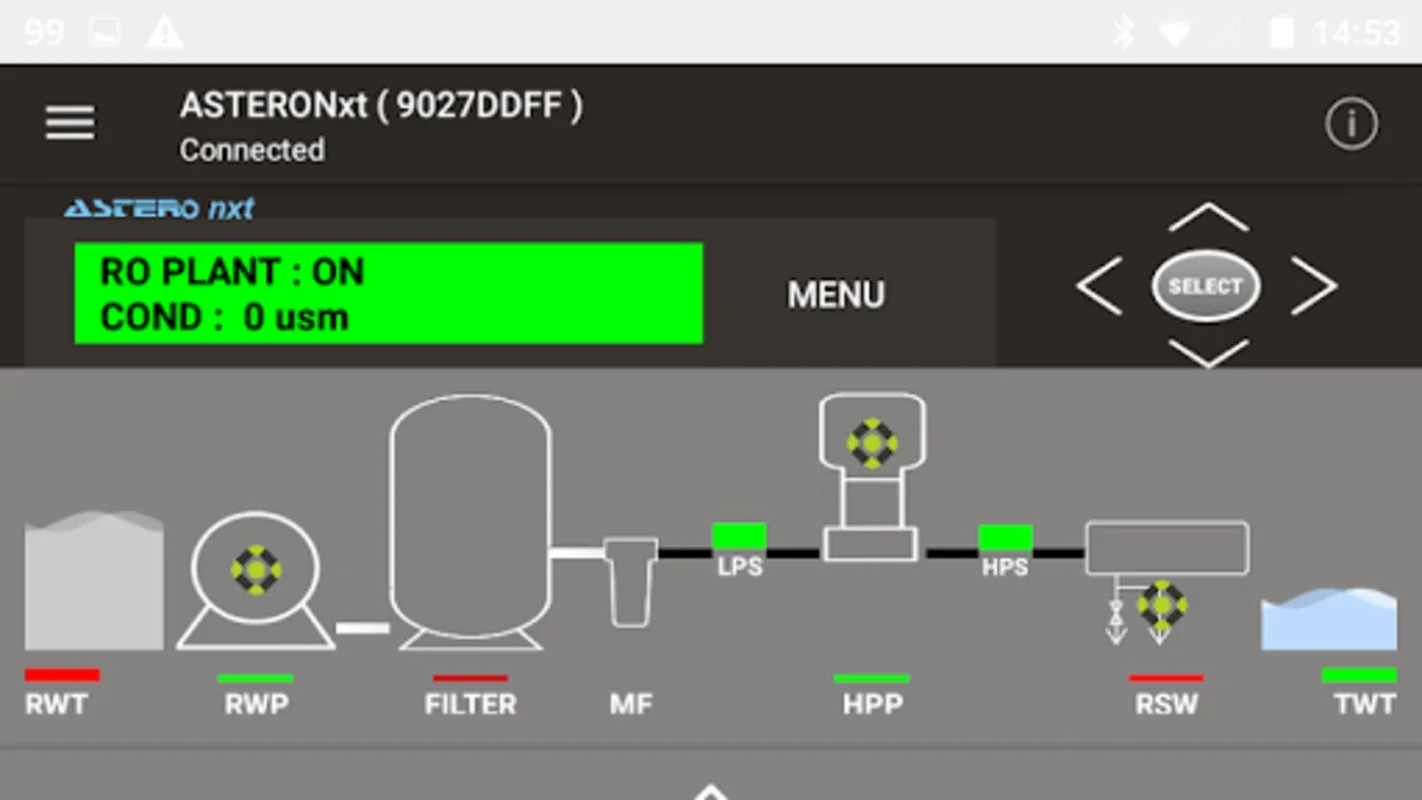 Embark Bluetooth Astero NXT for Android: Remote RO Plant Control