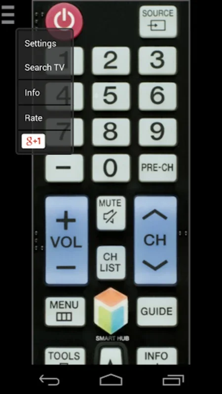 TV Remote for Samsung TV on Android - No Downloading Required