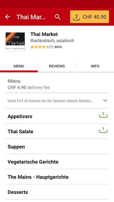 EAT.ch for Android - A World of Cuisines at Your Fingertips