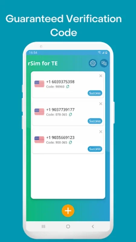 rSim for TE for Android - Secure Telegram Number Solution