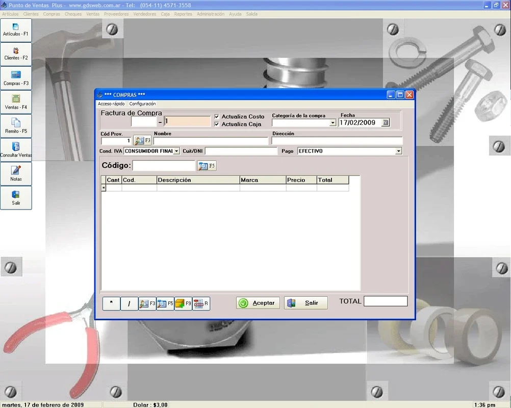 Ferreteria Plus for Windows - Efficient Hardware Store Management