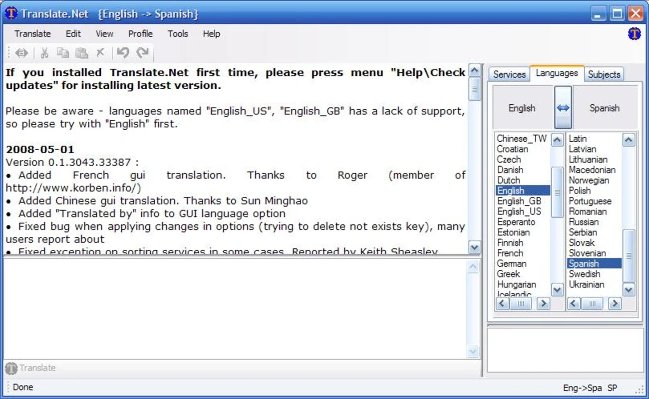 Translate.Net for Windows: Access Multiple Online Translators from Your Desktop