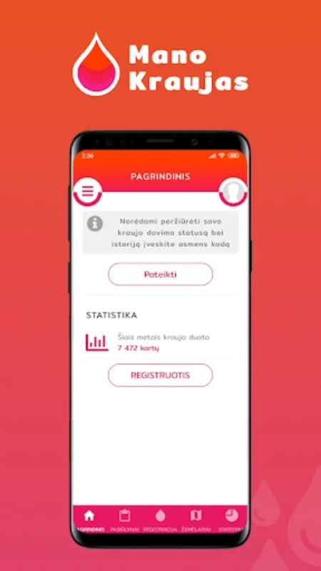 Mano Kraujas for Android - Streamlined Blood Donation