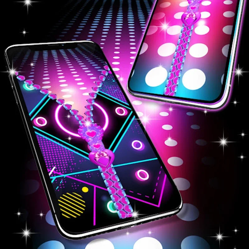 Neon zip locker for Android - Unlock in Style