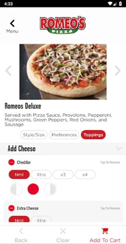 Romeo’s Pizza for Android: Artisanal Pizzas at Your Fingertips