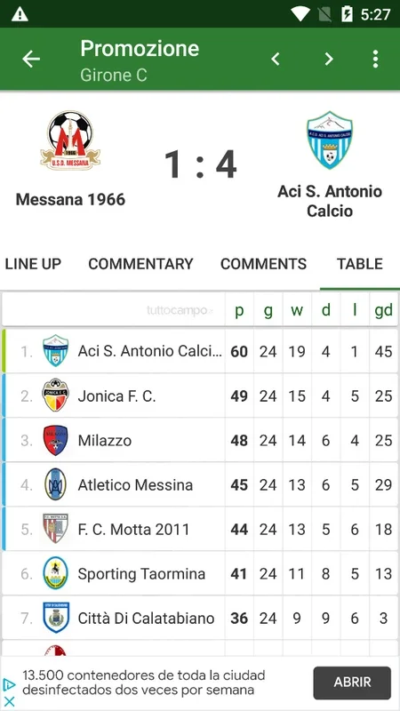 Tuttocampo for Android: The Best of Italy's Amateur Football