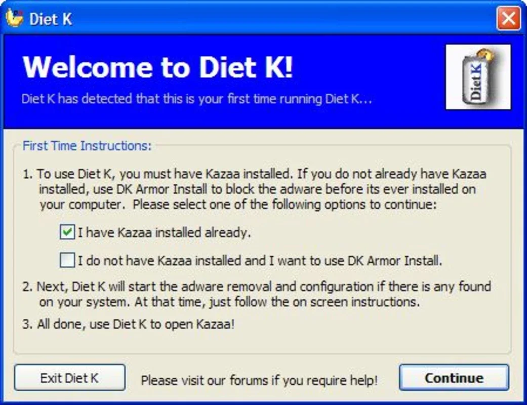 Diet K for Windows - Aids in Healthy Dieting