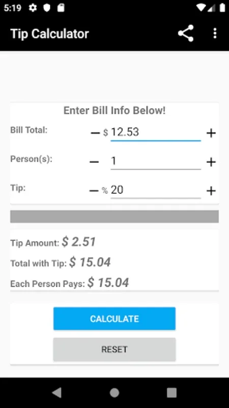 Tip Calculator for Android - Simplify Tipping