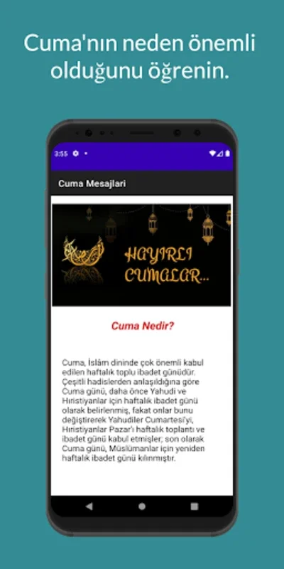 Cuma Mesajlari for Android: Share Islamic Friday Messages