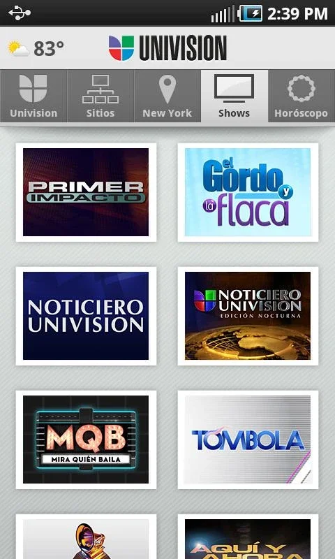 Univision for Android: Diverse Spanish-Language Content