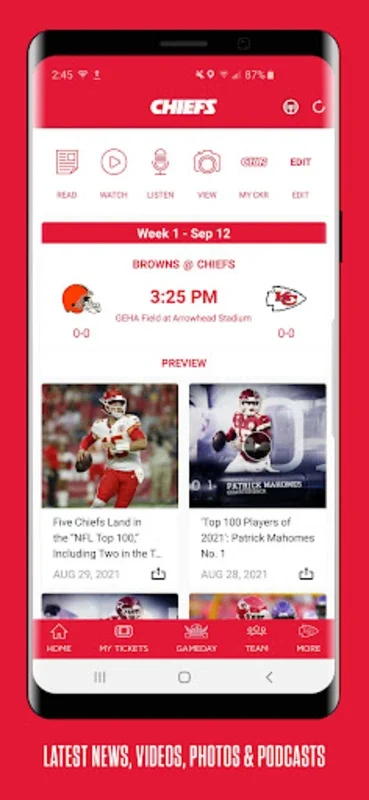 Chiefs Mobile for Android - Stay Connected to the Chiefs