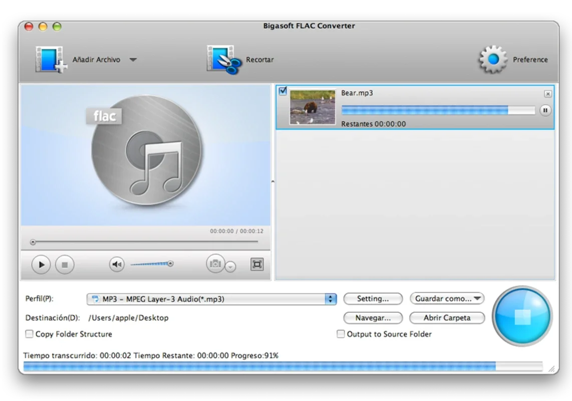 Bigasoft FLAC Converter for Mac - Convert FLAC to MP3 Easily