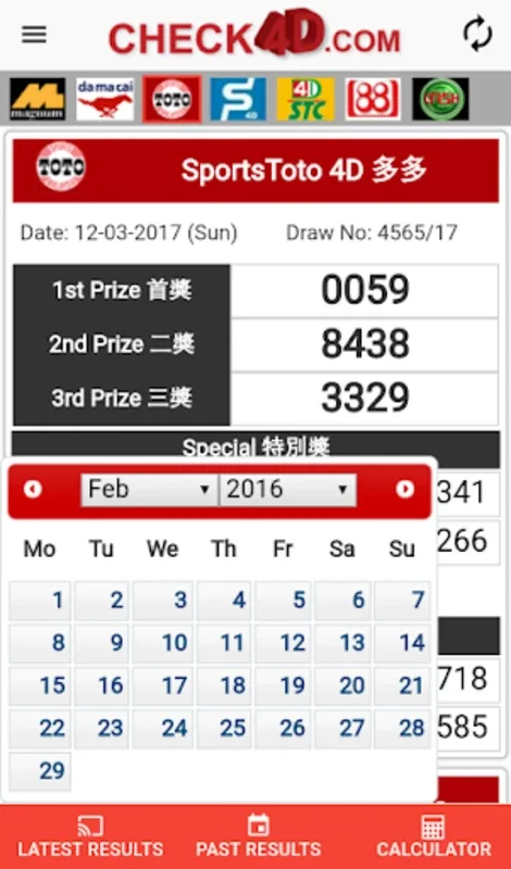 Check4D - Live 4D Results for Android: Real-Time Lottery Updates