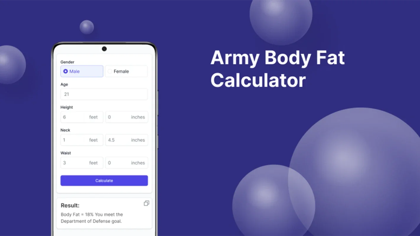 Army Body Fat Calculator for Android: Precise Age Calculations