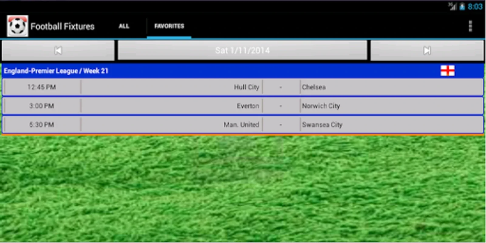 Football Fixtures for Android: Real-Time Soccer Updates