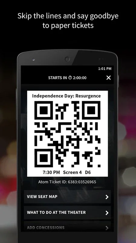 Atom for Android: Simplify Movie Ticket Purchasing