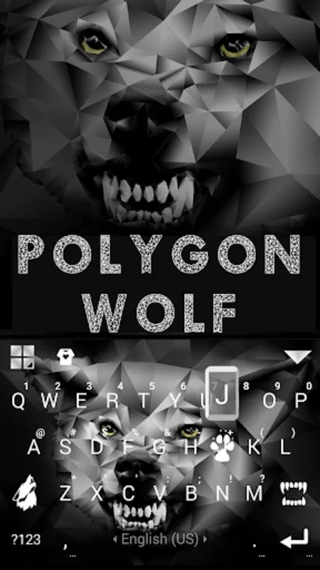 Polygon Wolf Keyboard Theme for Android - Enhance Typing