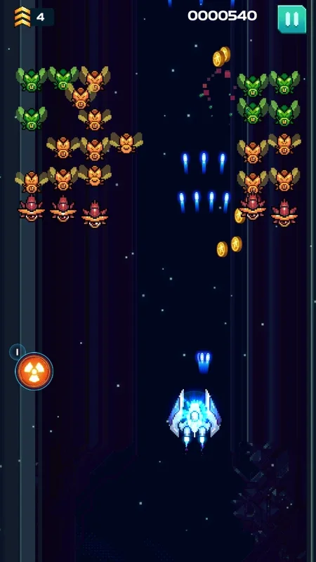 Galaxiga for Android - An Arcade Shoot 'Em Up