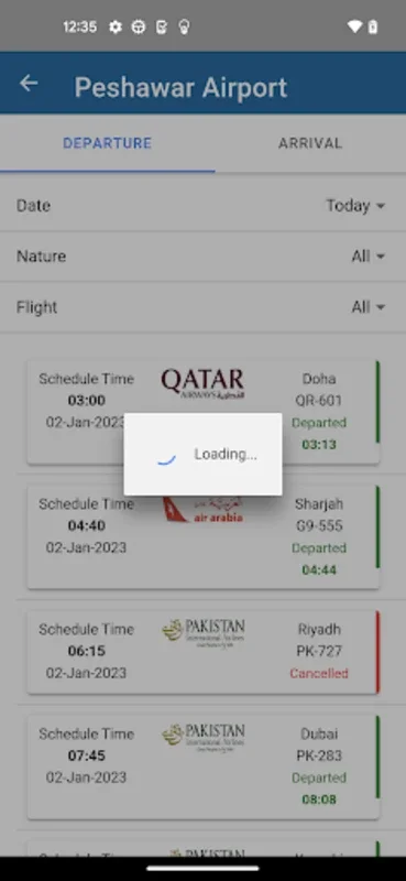 PCAA Flight Inquiry for Android - Real - Time Flight Updates