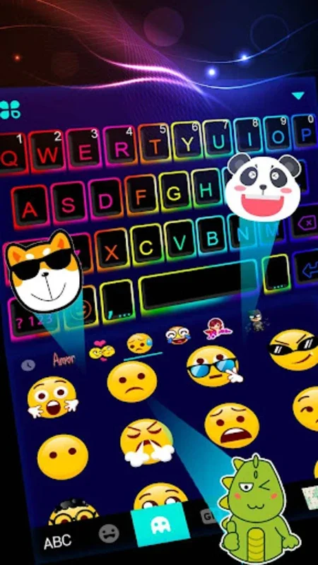 Led Neon Color Keyboard Theme for Android - Stylish Typing