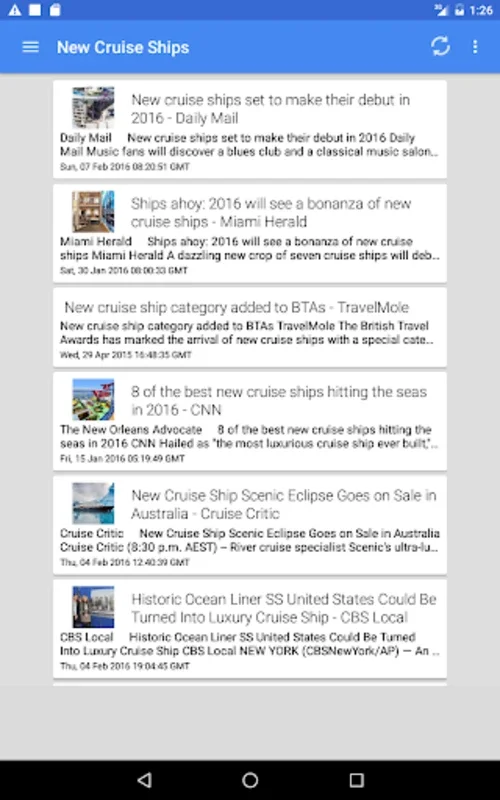 Cruise Ship News by NewsSurge for Android - Stay Informed