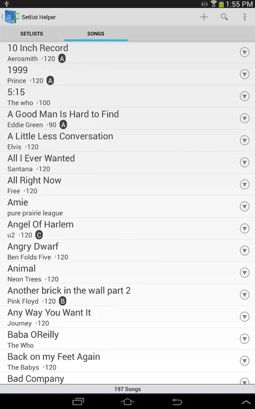 Setlist Helper for Android - Download the APK from AppHuts