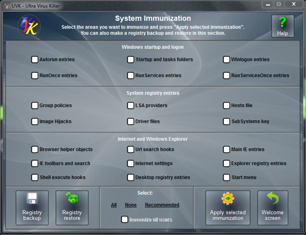 UVK - Ultra Virus Killer: Comprehensive PC Security and Optimization for Windows