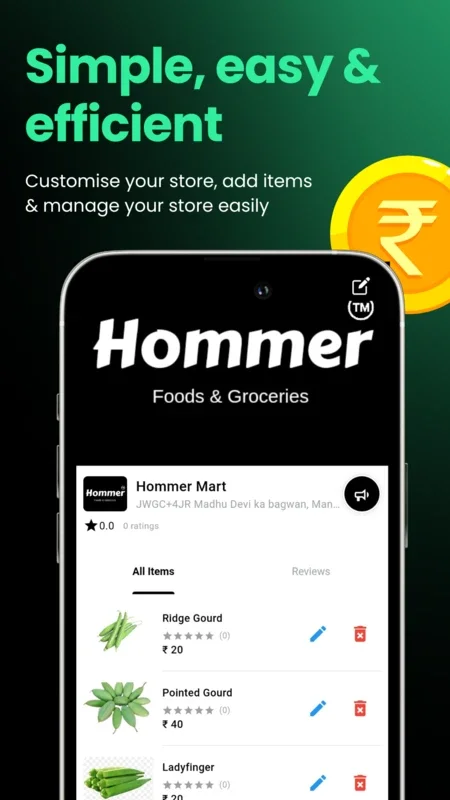 Hommer Store Partner for Android - Manage Store Effortlessly