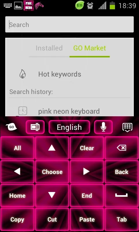 Pink Neon Keyboard GO for Android - Unlock Artistic Typing